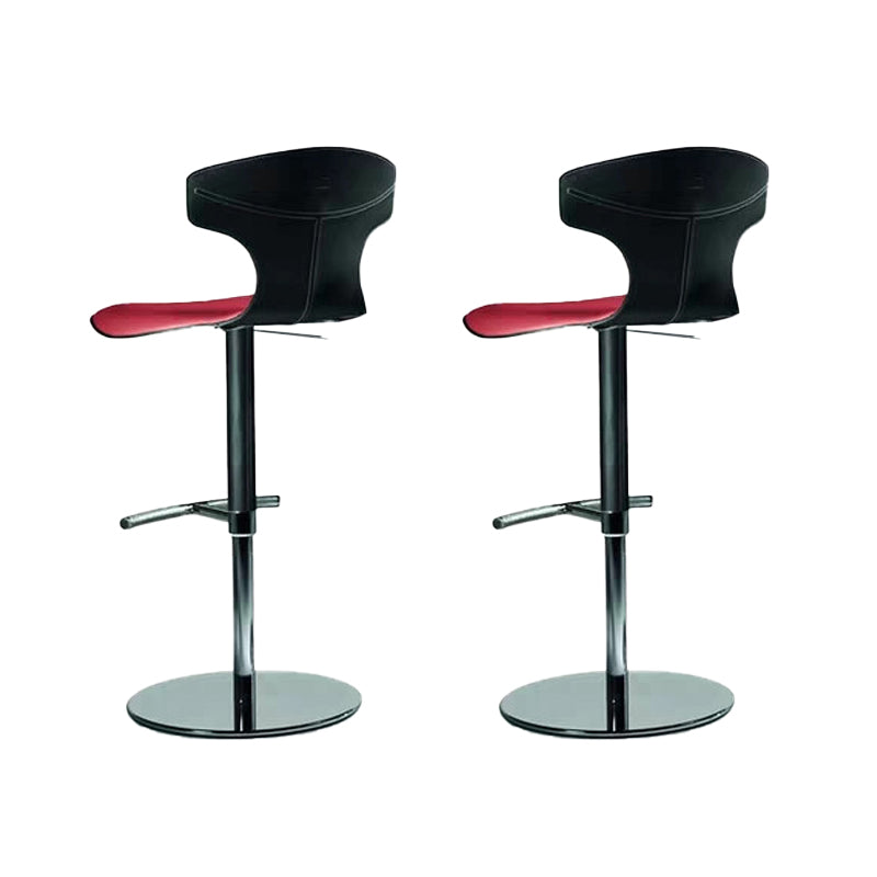 Adjustable Height Bar Stool Leather Backrest Bar Stools for Dining Room