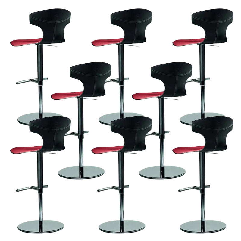 Adjustable Height Bar Stool Leather Backrest Bar Stools for Dining Room