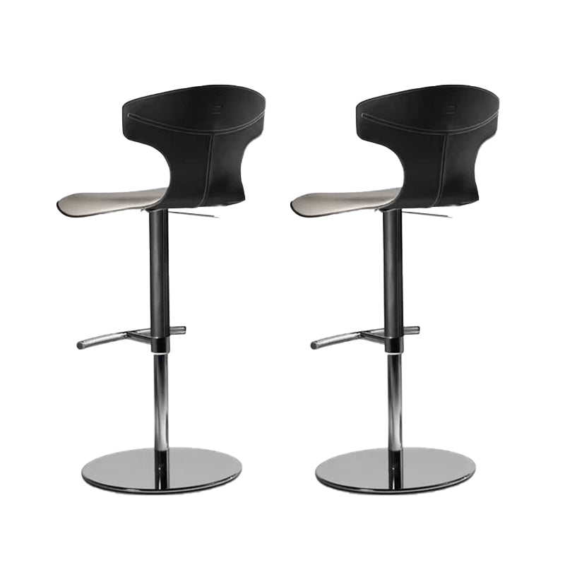 Adjustable Height Bar Stool Leather Backrest Bar Stools for Dining Room