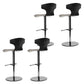 Adjustable Height Bar Stool Leather Backrest Bar Stools for Dining Room