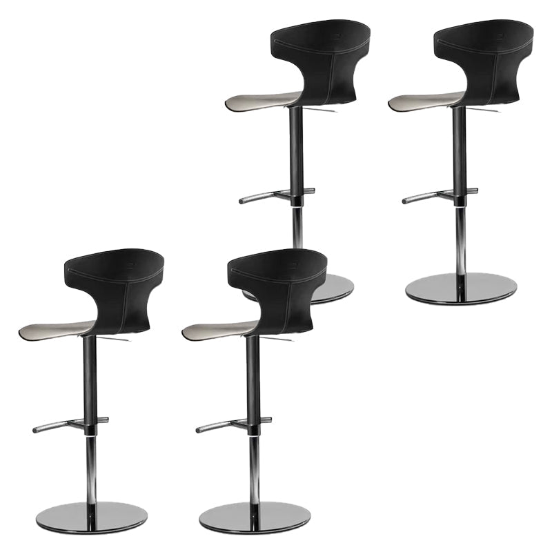 Adjustable Height Bar Stool Leather Backrest Bar Stools for Dining Room