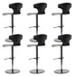 Adjustable Height Bar Stool Leather Backrest Bar Stools for Dining Room