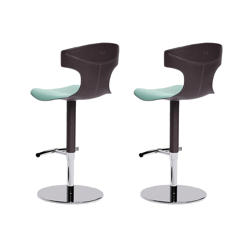 Adjustable Height Bar Stool Leather Backrest Bar Stools for Dining Room