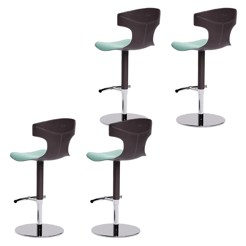 Adjustable Height Bar Stool Leather Backrest Bar Stools for Dining Room