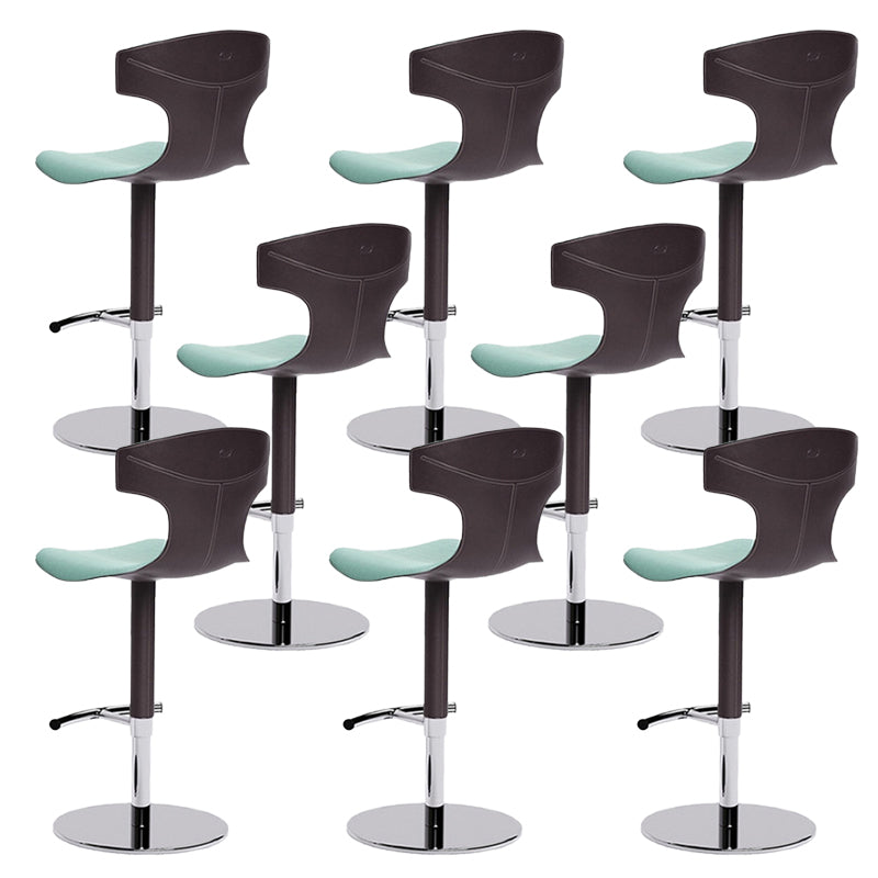 Adjustable Height Bar Stool Leather Backrest Bar Stools for Dining Room