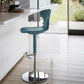 Adjustable Height Bar Stool Leather Backrest Bar Stools for Dining Room