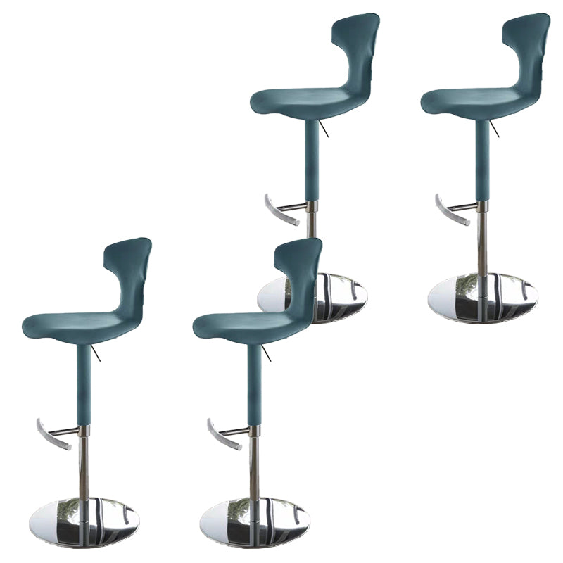 Adjustable Height Bar Stool Leather Backrest Bar Stools for Dining Room