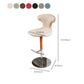 Adjustable Height Bar Stool Leather Backrest Bar Stools for Dining Room