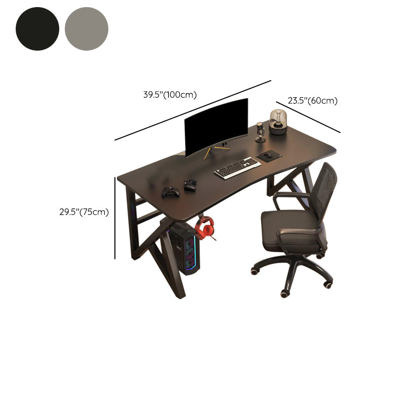 Wooden Writing Desk Antique Finish Computer Desk with Metal Legs Clearhalo 'furn' 'furn_office_desk' 'Furniture' 'Office Desks' 'Office Furniture' 'office_desk' 7301046