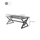 Modern Stone Top Office Desk Rectangle Writing Desk with Sled Base for Home