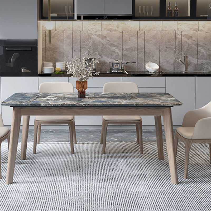 4 Legs Dining Room Table Rectangle Dinner Room Kitchen Table Clearhalo 'Dining Tables & Seating' 'Dining Tables' 'dining_table' 'furn' 'furn_dining_table' 'Furniture' 'Kitchen & Dining Furniture' 7301345