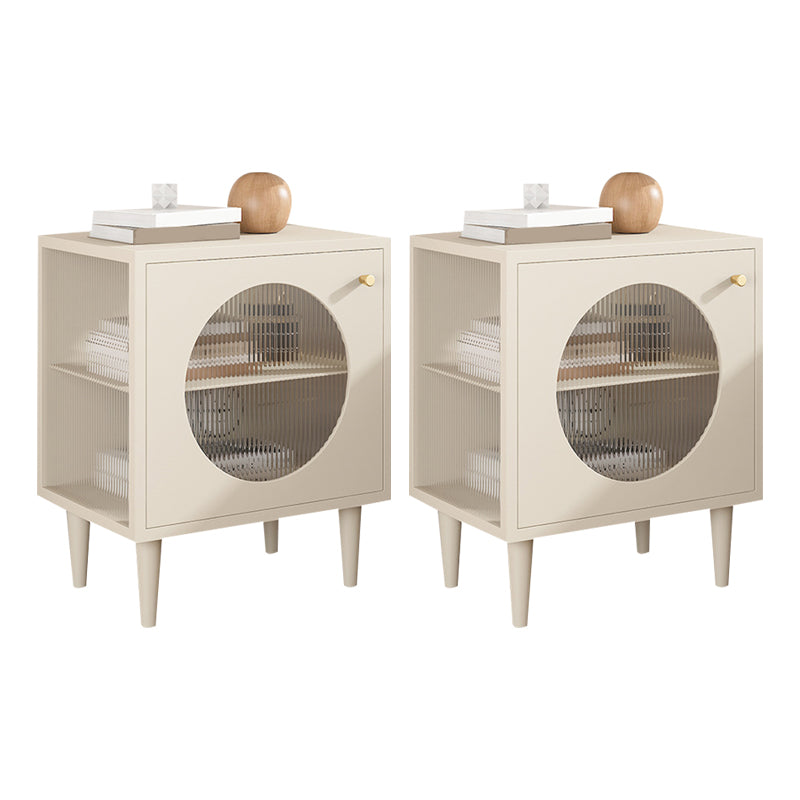 Industrial Accent Table Nightstand Antique Finish Bedside Cabinet