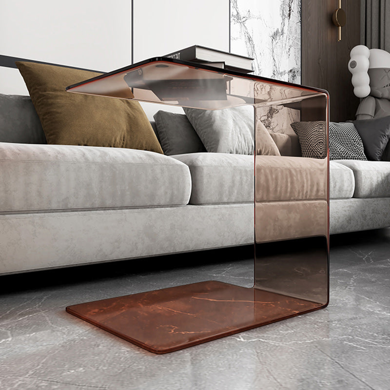 21"H Glam Corner Table Acrylic Square Accent Side Table for Living Room Clearhalo 'Coffee & Accent Tables' 'End & Side Tables' 'end_side_tables' 'furn' 'furn_end_side_tables' 'Furniture' 'Living Room Furniture' 7301535