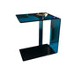 21"H Glam Corner Table Acrylic Square Accent Side Table for Living Room 16"L x 16"W x 22"H Light Blue 1 Clearhalo 'Coffee & Accent Tables' 'End & Side Tables' 'end_side_tables' 'furn' 'furn_end_side_tables' 'Furniture' 'Living Room Furniture' 7301537
