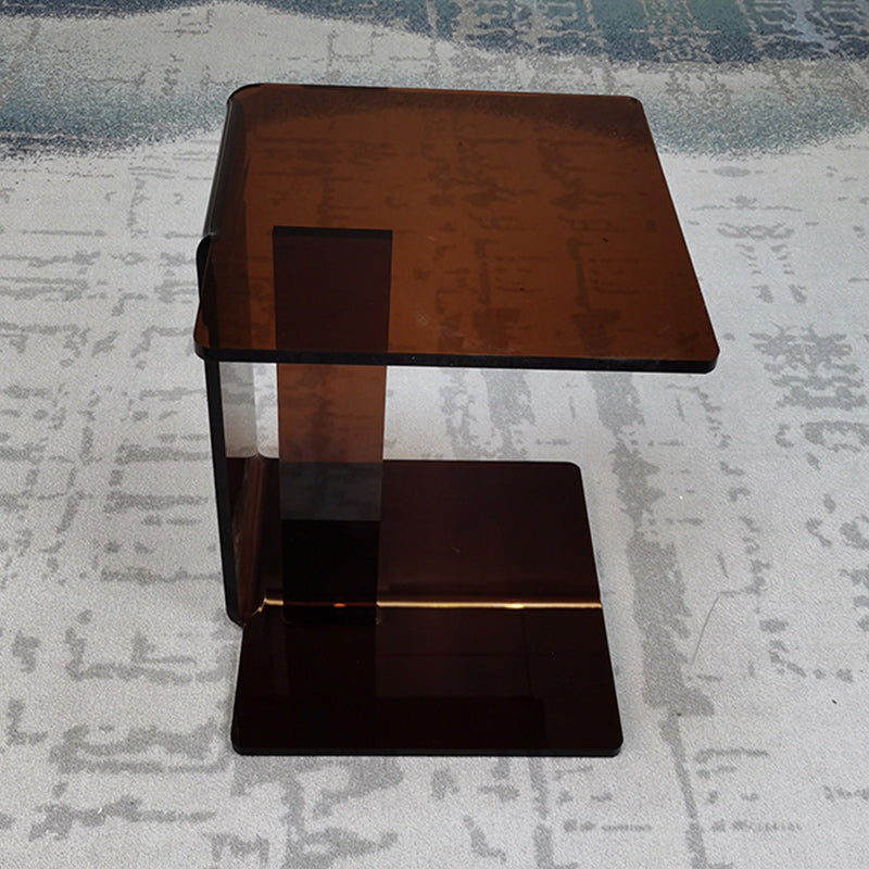 21"H Glam Corner Table Acrylic Square Accent Side Table for Living Room Clearhalo 'Coffee & Accent Tables' 'End & Side Tables' 'end_side_tables' 'furn' 'furn_end_side_tables' 'Furniture' 'Living Room Furniture' 7301543
