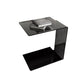 21"H Glam Corner Table Acrylic Square Accent Side Table for Living Room 12"L x 12"W x 21.5"H Grey 1 Clearhalo 'Coffee & Accent Tables' 'End & Side Tables' 'end_side_tables' 'furn' 'furn_end_side_tables' 'Furniture' 'Living Room Furniture' 7301549