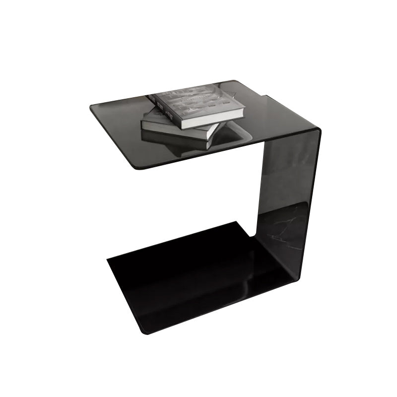 21"H Glam Corner Table Acrylic Square Accent Side Table for Living Room 12"L x 12"W x 21.5"H Grey 1 Clearhalo 'Coffee & Accent Tables' 'End & Side Tables' 'end_side_tables' 'furn' 'furn_end_side_tables' 'Furniture' 'Living Room Furniture' 7301549