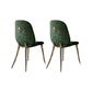 Nordic Style Armless Dining Chairs Glam Side Chairs with Metal Base