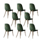 Nordic Style Armless Dining Chairs Glam Side Chairs with Metal Base