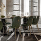 Nordic Style Armless Dining Chairs Glam Side Chairs with Metal Base