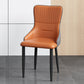Industrial Style Arm Chair Faux Leather Parsons Chair for Home