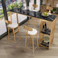 Glam Stone Rectangle Bar Table Storable Table for Living Room Clearhalo 'Bar Furniture' 'Bar Tables' 'bar_tables' 'furn' 'furn_bar_tables' 'Furniture' 'Kitchen & Dining Furniture' 7301661
