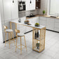 Glam Stone Rectangle Bar Table Storable Table for Living Room Clearhalo 'Bar Furniture' 'Bar Tables' 'bar_tables' 'furn' 'furn_bar_tables' 'Furniture' 'Kitchen & Dining Furniture' 7301665