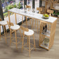 Glam Stone Rectangle Bar Table Storable Table for Living Room Clearhalo 'Bar Furniture' 'Bar Tables' 'bar_tables' 'furn' 'furn_bar_tables' 'Furniture' 'Kitchen & Dining Furniture' 7301666