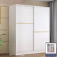 Contemporary White Wood Frame Wardrobe Freestanding Wardrobe with Soft Close Doors