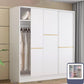 Contemporary White Wood Frame Wardrobe Freestanding Wardrobe with Soft Close Doors