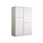 Contemporary White Wood Frame Wardrobe Freestanding Wardrobe with Soft Close Doors