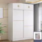 Contemporary White Wood Frame Wardrobe Freestanding Wardrobe with Soft Close Doors