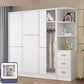 Contemporary White Wood Frame Wardrobe Freestanding Wardrobe with Soft Close Doors