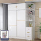 Contemporary White Wood Frame Wardrobe Freestanding Wardrobe with Soft Close Doors