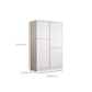 Contemporary White Wood Frame Wardrobe Freestanding Wardrobe with Soft Close Doors