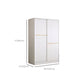 Contemporary White Wood Frame Wardrobe Freestanding Wardrobe with Soft Close Doors