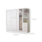 Contemporary White Wood Frame Wardrobe Freestanding Wardrobe with Soft Close Doors