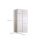 Contemporary White Wood Frame Wardrobe Freestanding Wardrobe with Soft Close Doors