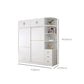 Contemporary White Wood Frame Wardrobe Freestanding Wardrobe with Soft Close Doors