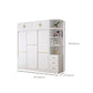 Contemporary White Wood Frame Wardrobe Freestanding Wardrobe with Soft Close Doors