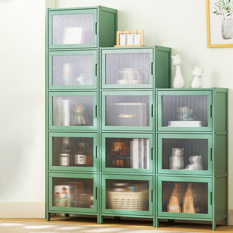 Contemporary Green Wood Accent Cabinet Rectangle Grooves Accent Cabinet Clearhalo 'Cabinets & Chests' 'cabinets_chests' 'furn' 'furn_cabinets_chests' 'Furniture' 'Living Room Furniture' 7301955