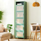 Contemporary Green Wood Accent Cabinet Rectangle Grooves Accent Cabinet 17"L x 13"W x 67"H Wicker & Rattan Clearhalo 'Cabinets & Chests' 'cabinets_chests' 'furn' 'furn_cabinets_chests' 'Furniture' 'Living Room Furniture' 7301956
