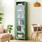 Contemporary Green Wood Accent Cabinet Rectangle Grooves Accent Cabinet 17"L x 13"W x 67"H Vertical Glass Clearhalo 'Cabinets & Chests' 'cabinets_chests' 'furn' 'furn_cabinets_chests' 'Furniture' 'Living Room Furniture' 7301971
