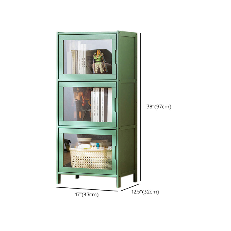 Contemporary Green Wood Accent Cabinet Rectangle Grooves Accent Cabinet Clearhalo 'Cabinets & Chests' 'cabinets_chests' 'furn' 'furn_cabinets_chests' 'Furniture' 'Living Room Furniture' 7301976