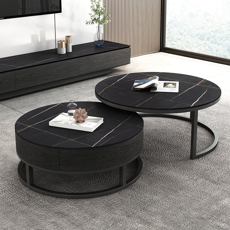 Slate Coffee Table Slate Nesting Coffee Table Set with Storage Drawer