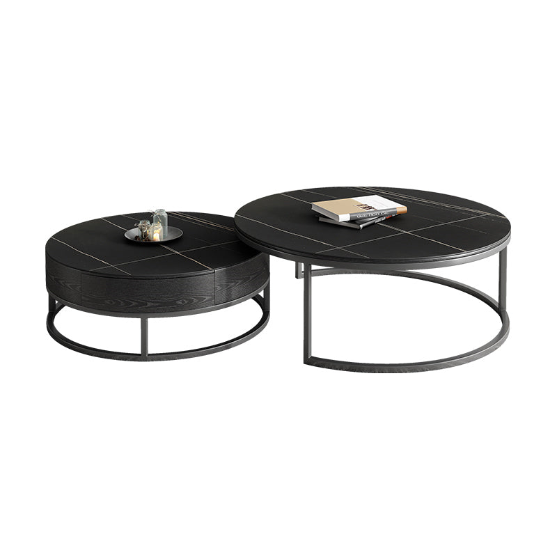 Slate Coffee Table Slate Nesting Coffee Table Set with Storage Drawer