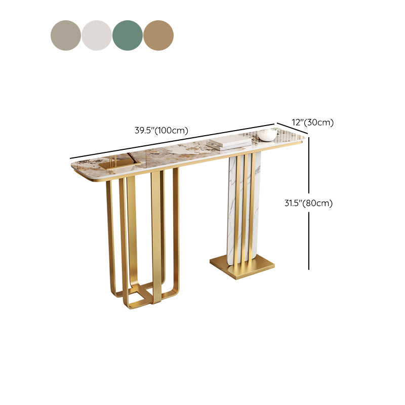 Console rettangolare in pietra glam Tabella 1 tavola finale, altezza 31,5 "