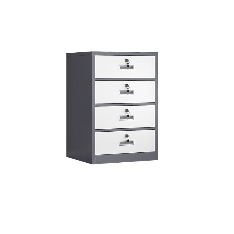 Industrial Metal Filing Cabinet Locking Drawers and Storage Cabinet Gray-White 4 Clearhalo 'Filing Cabinets' 'filling_cabinets' 'furn' 'furn_filling_cabinets' 'Furniture' 'Office Furniture' 7305256