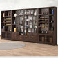 Modern Style Floor Wine Rack Wooden Frame Wine Bottle Rack for Home