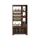 Modern Style Floor Wine Rack Wooden Frame Wine Bottle Rack for Home